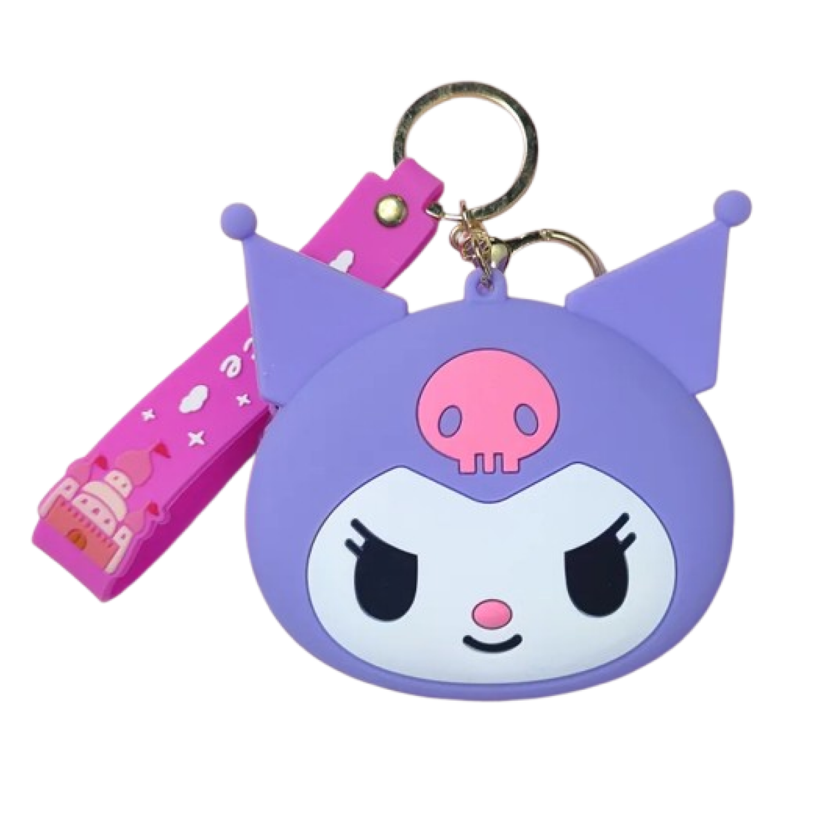 Foto 2 | Bolsa Kuromi Incluye Monedero Y Llavero 3pz Belug  Morado