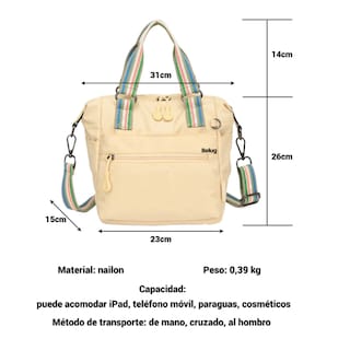 Foto 2 | Bolso Mujer Tote Belug Blanco