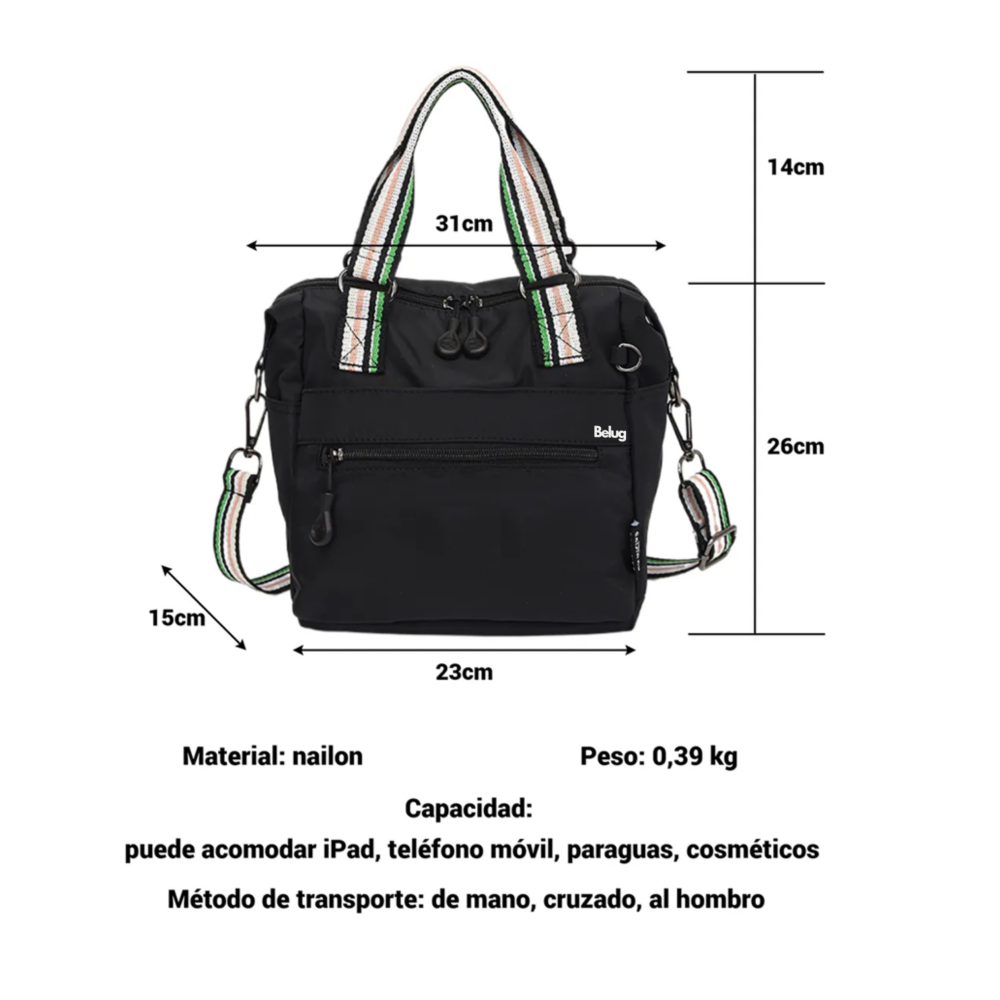 Foto 4 pulgar | Bolso Mujer Tote Belug  Negro