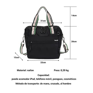 Foto 3 | Bolso Mujer Tote Lab.g Negro