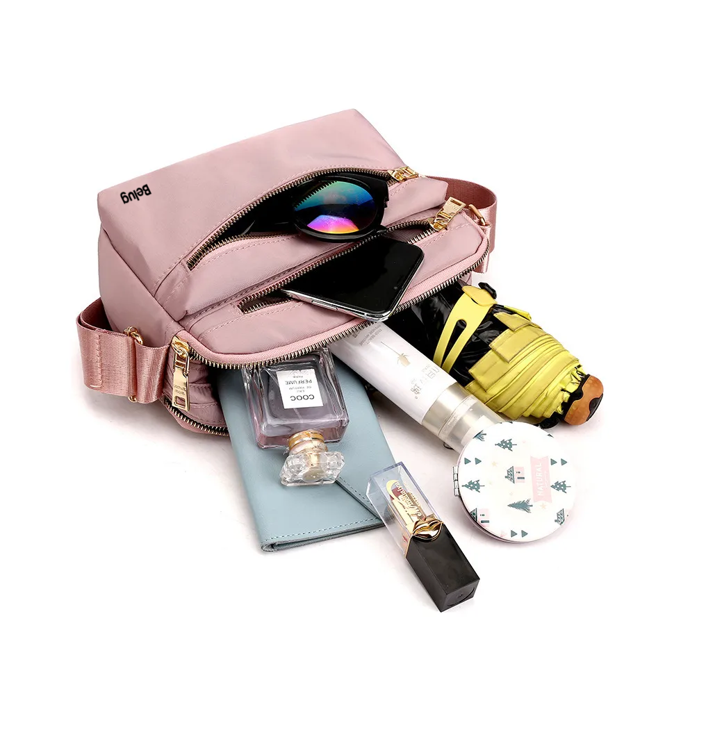 Foto 5 pulgar | Bolso Bandolera Pequeño Y Sencillo Con Cremallera Para Mujer Rosa
