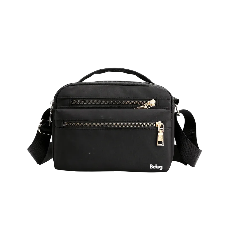 Foto 1 | Bolso Bandolera Pequeño Y Sencillo Con Cremallera Para Mujer Negro