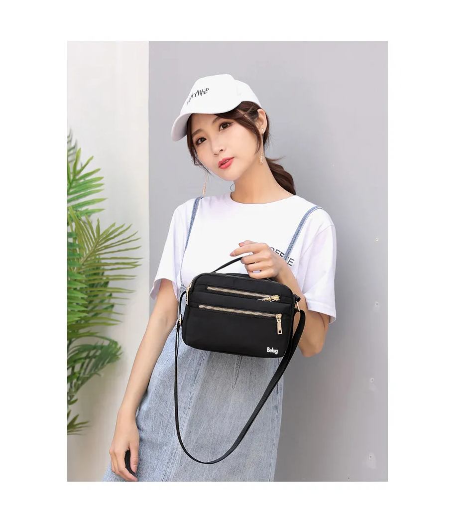 Foto 4 pulgar | Bolso Bandolera Pequeño Y Sencillo Con Cremallera Para Mujer Negro