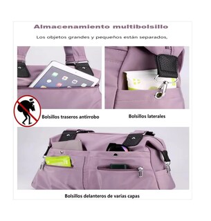 Foto 3 | Bolso Multifuncional Impermeable Violeta