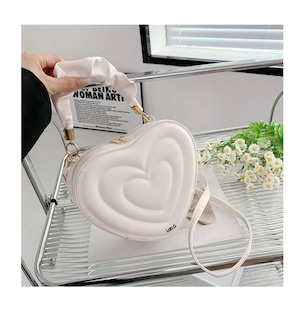 Foto 2 | Bolso De Mano Forma De Corazón Para Dama Blanco