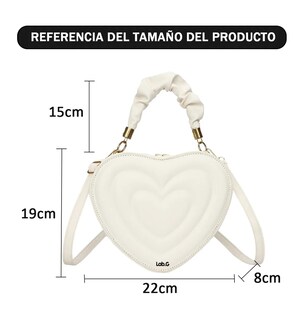 Foto 4 | Bolso De Mano Forma De Corazón Para Dama Blanco