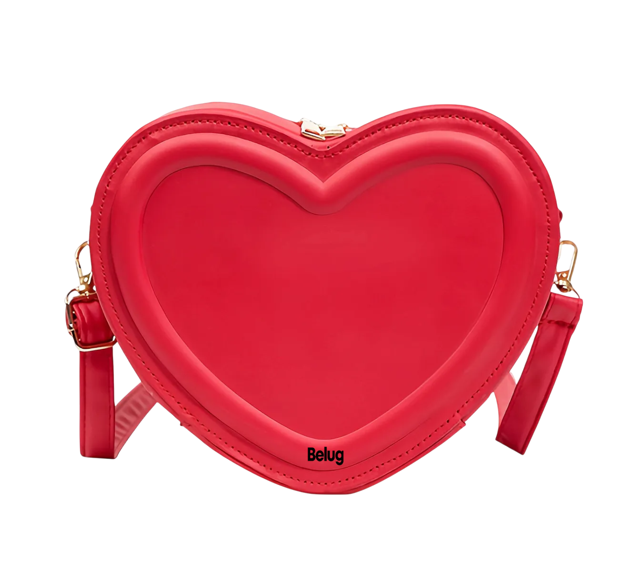 Foto 2 pulgar | Bolso Bandolera Forma Corazón Rojo