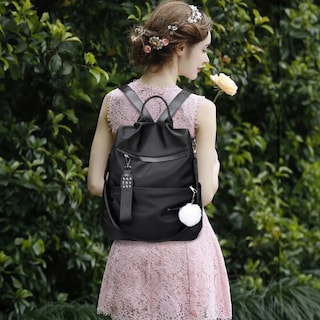 Foto 4 | Mochila Backpack De Mujer Para Escolar De Moda Est. Coreano Eo Safe Imports Esi-20419 Negro