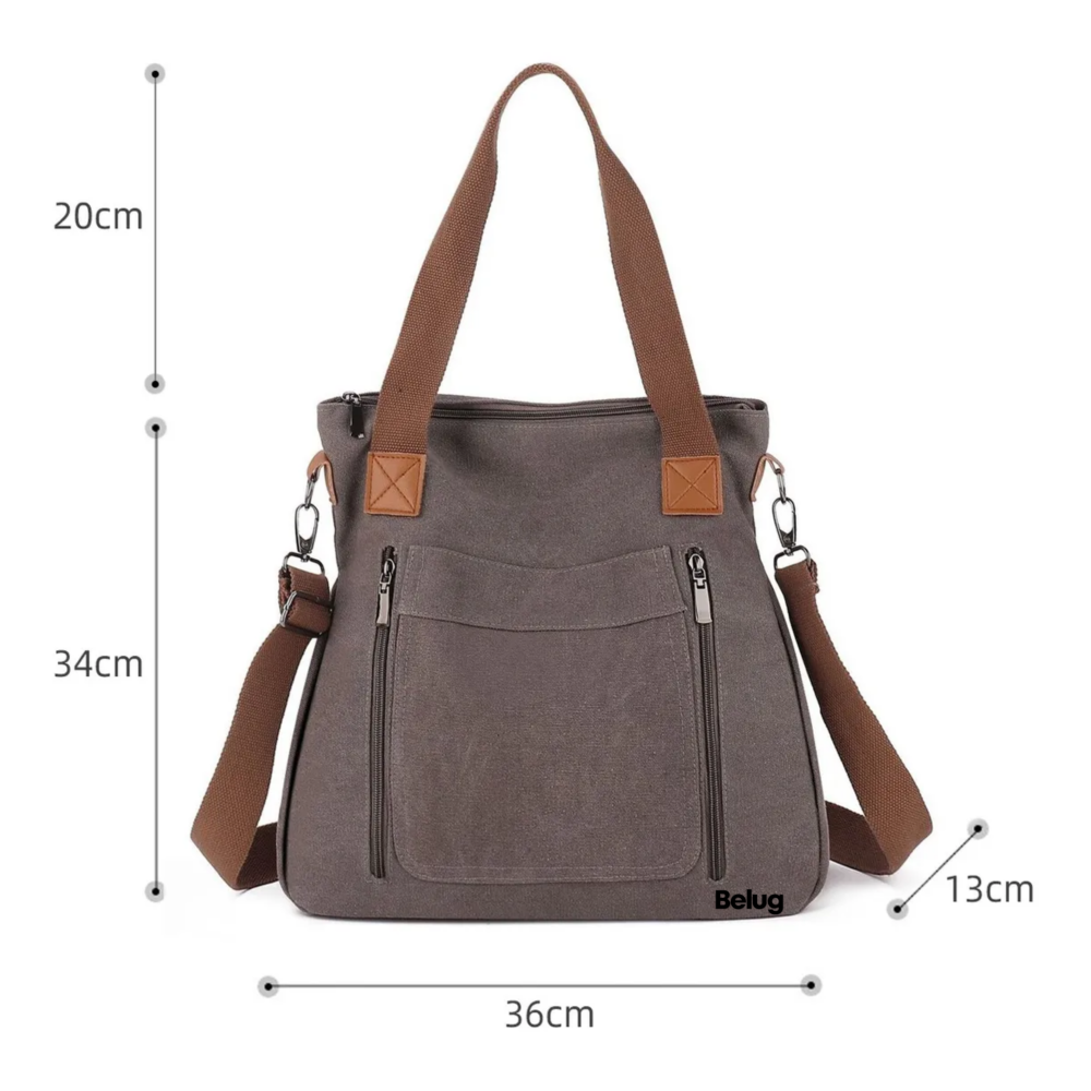 Foto 4 pulgar | Bolso Multifuncional De Lona De Gran Capacidad Belug  Café Oscuro