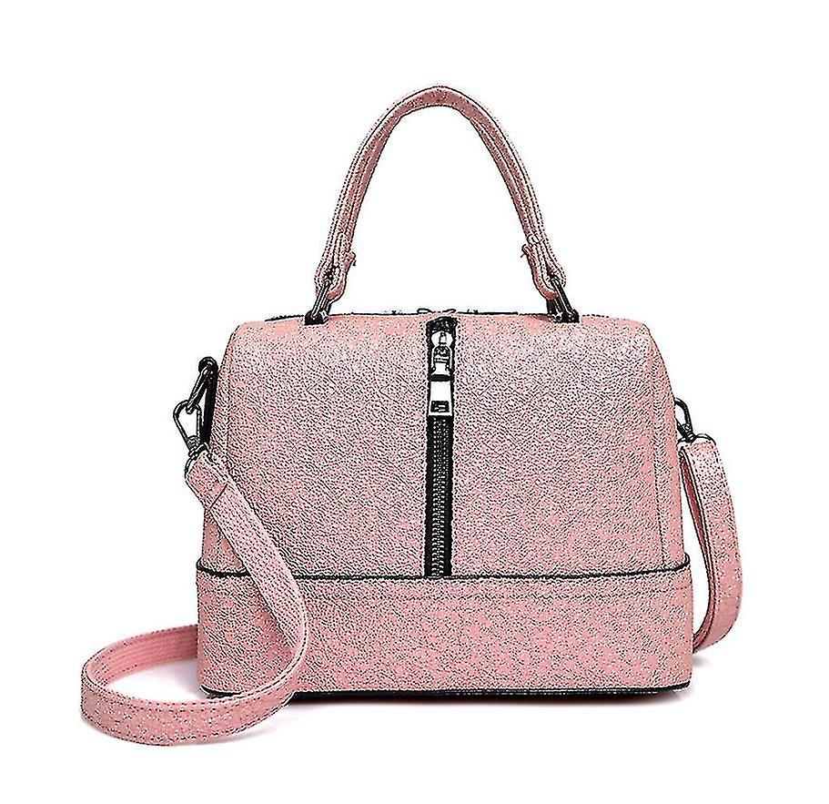 Foto 2 pulgar | Bolso De Mano Huoguo Para Mujer  Casual  Diagonal  Piel De Vacuno Rosa - Venta Internacional.