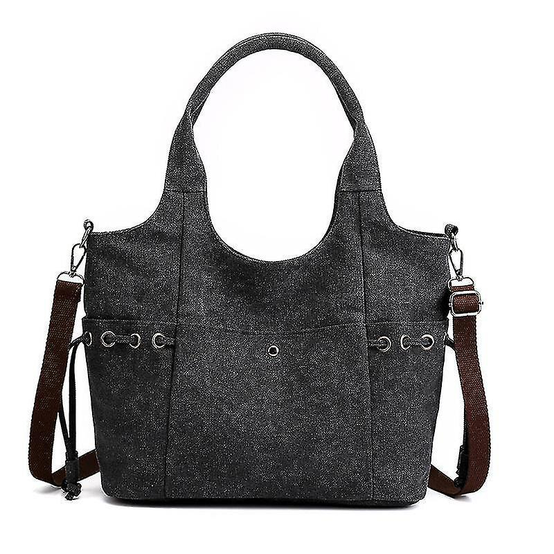 Foto 2 pulgar | Mochila Huoguo De Lona Para Mujer De Gran Capacidad  Color Negro - Venta Internacional.