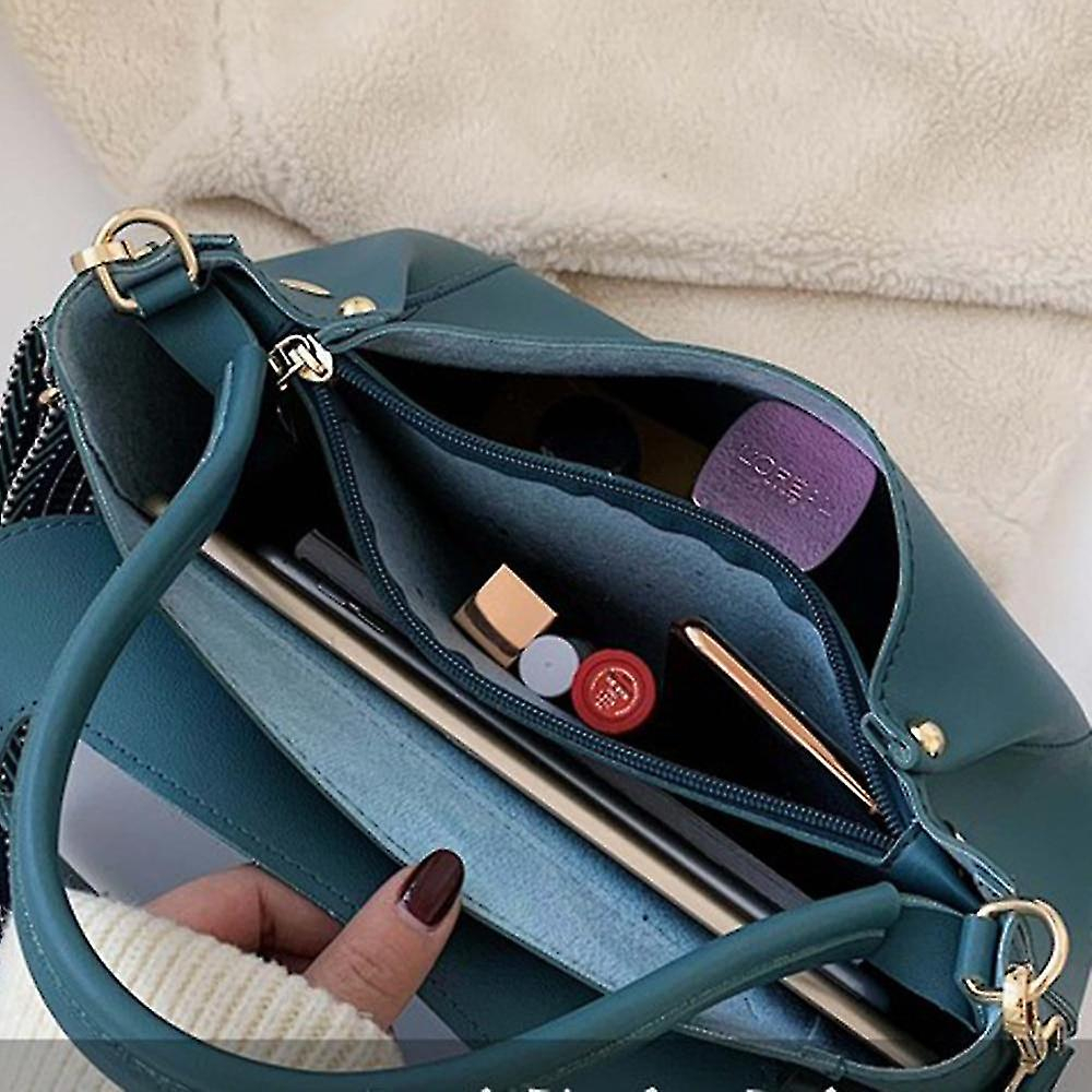 Foto 5 pulgar | Bolsos De Mano Huoguo  Bandolera De Piel  Bandolera  Color Verde Claro - Venta Internacional.