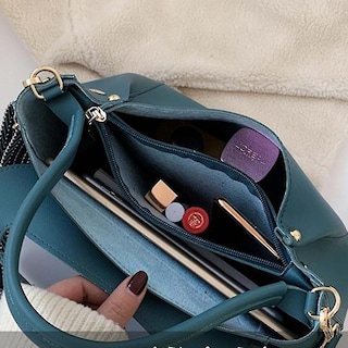 Foto 4 | Bolsos De Mano Huoguo Bandolera De Piel Bandolera Color Verde Claro - Venta Internacional.