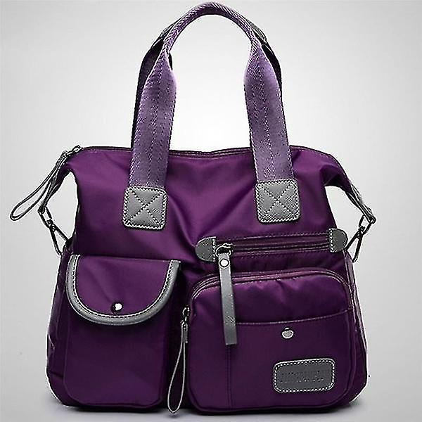 Foto 2 pulgar | Bolso De Mano Huoguo Oxford De Nailon Impermeable Con Bandolera Morado - Venta Internacional.