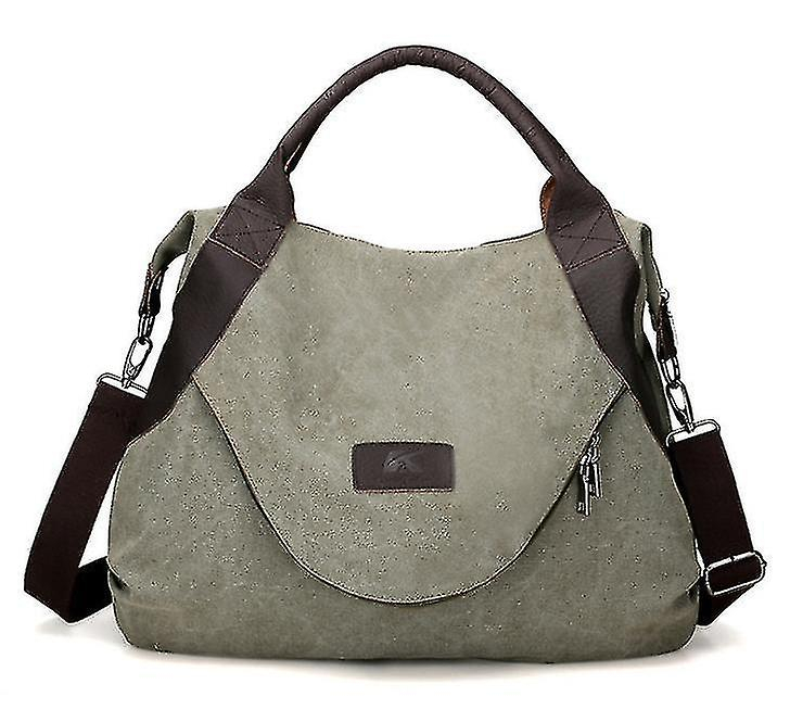 Foto 1 | Bolso Huoguo Vintage De Lona Para Mujer Verde 43x13x50cm - Venta Internacional.