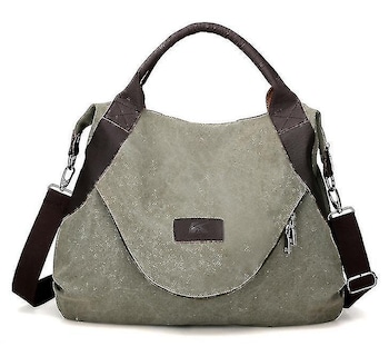 Foto 1 | Bolso Huoguo Vintage De Lona Para Mujer Verde 43x13x50cm - Venta Internacional.