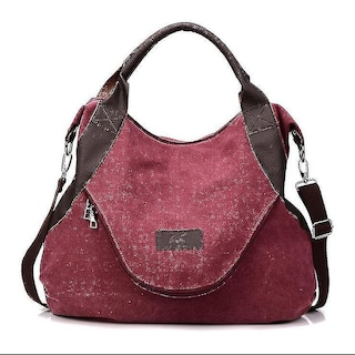 Foto 3 | Bolso Huoguo Vintage De Lona Para Mujer Verde 43x13x50cm - Venta Internacional.