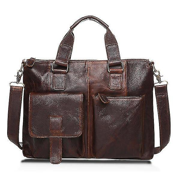 Foto 2 pulgar | Bolso De Mano Huoguo De Piel Auténtica Retro De Doble Uso  Gran Capacidad - Venta Internacional.