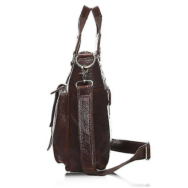 Foto 5 pulgar | Bolso De Mano Huoguo De Piel Auténtica Retro De Doble Uso  Gran Capacidad - Venta Internacional.