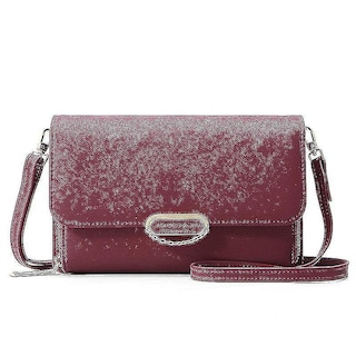 Foto 1 | Bolso De Hombro Fanny Pack Huoguo Para Mujer De Gran Capacidad Color Rojo Vino - Venta Internacional.