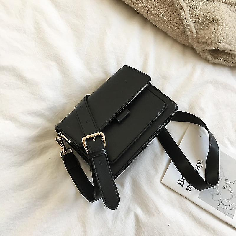 Foto 2 pulgar | Bolso De Mano Huoguo Bandolera De Piel Sintética Negra Para Mujer - Venta Internacional.