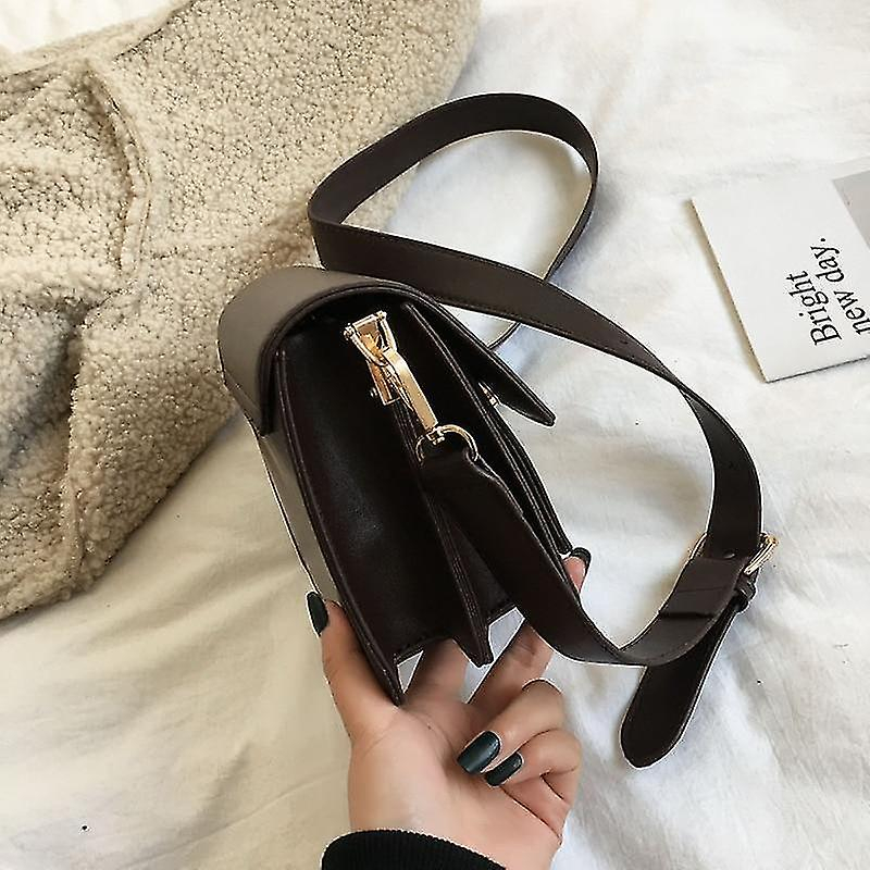 Foto 3 pulgar | Bolso De Mano Huoguo Bandolera De Piel Sintética Negra Para Mujer - Venta Internacional.