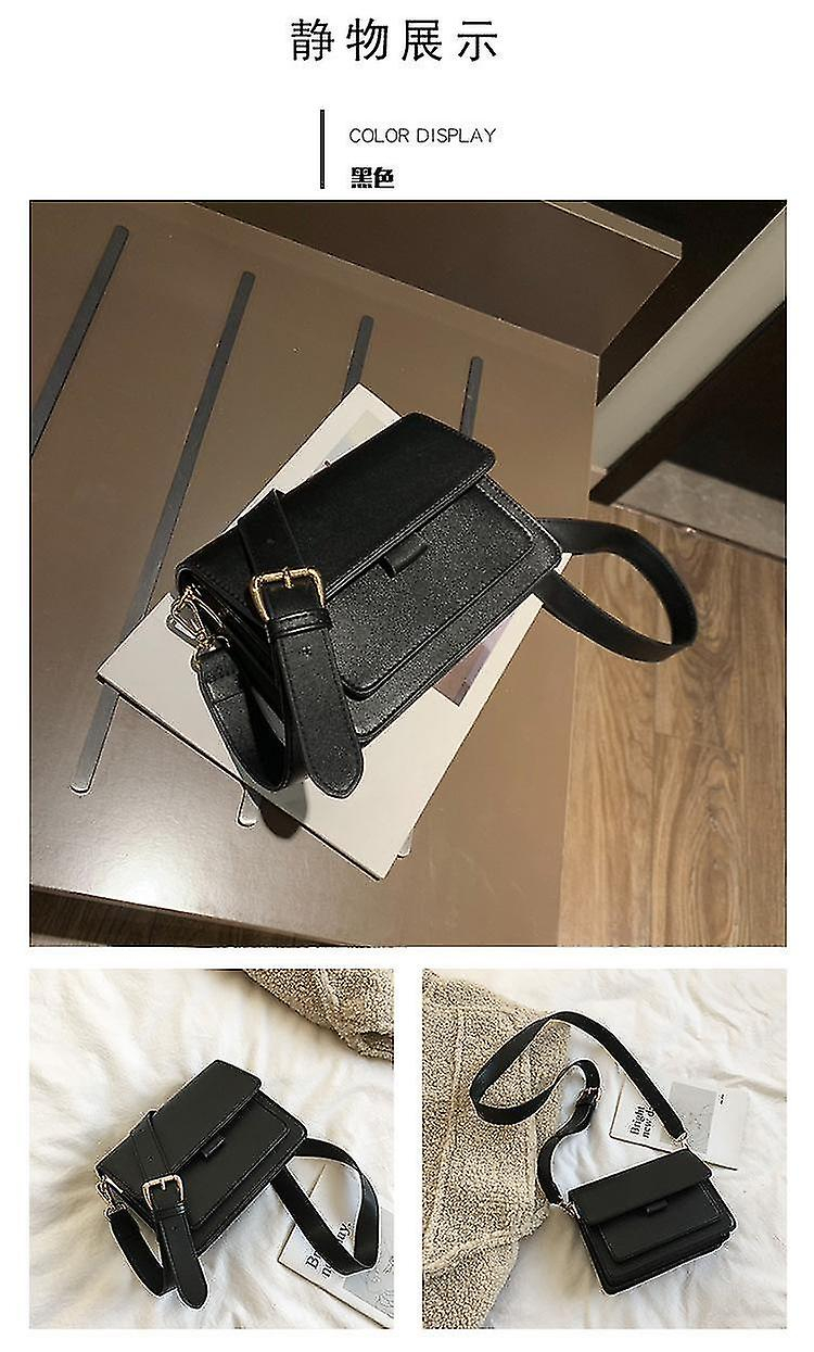 Foto 4 pulgar | Bolso De Mano Huoguo Bandolera De Piel Sintética Negra Para Mujer - Venta Internacional.