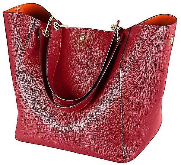 Foto 2 pulgar | Bolso De Mano Huoguo Para Mujer De Piel Impermeable Con Hombro Rojo - Venta Internacional.