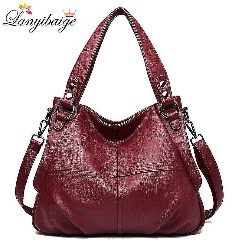 Foto 2 pulgar | Bolso Huoguo Bolso De Cuero De Alta Calidad Para Mujer Rojo - Venta Internacional.