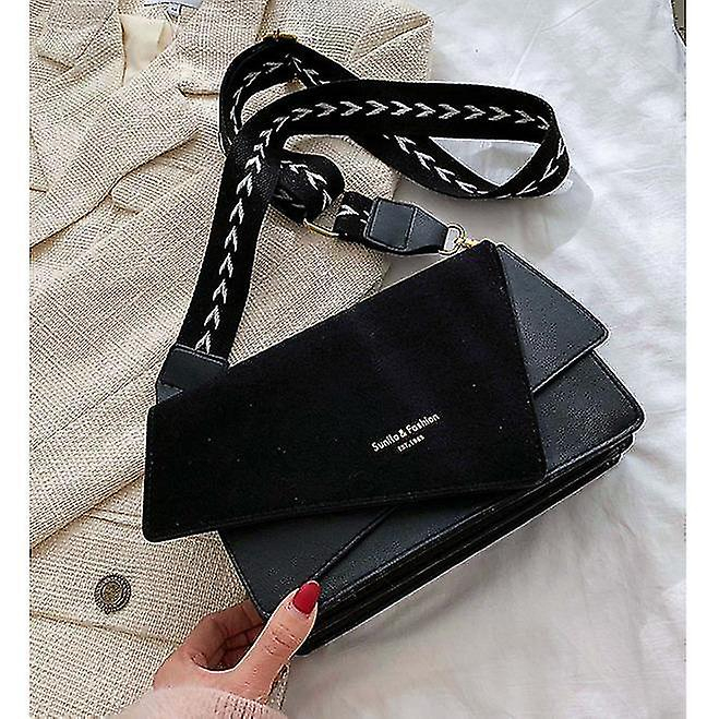 Foto 3 pulgar | Bolso De Mano Huoguo  Bolso De Mano Esmerilado  Bandolera  Negro - Venta Internacional.