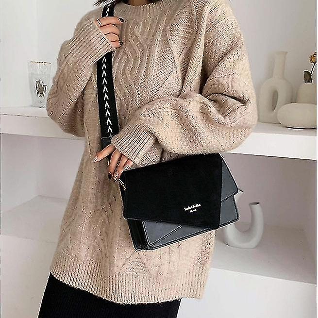 Foto 5 pulgar | Bolso De Mano Huoguo  Bolso De Mano Esmerilado  Bandolera  Negro - Venta Internacional.