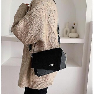 Foto 5 | Bolso De Mano Huoguo Bolso De Mano Esmerilado Bandolera Negro - Venta Internacional.