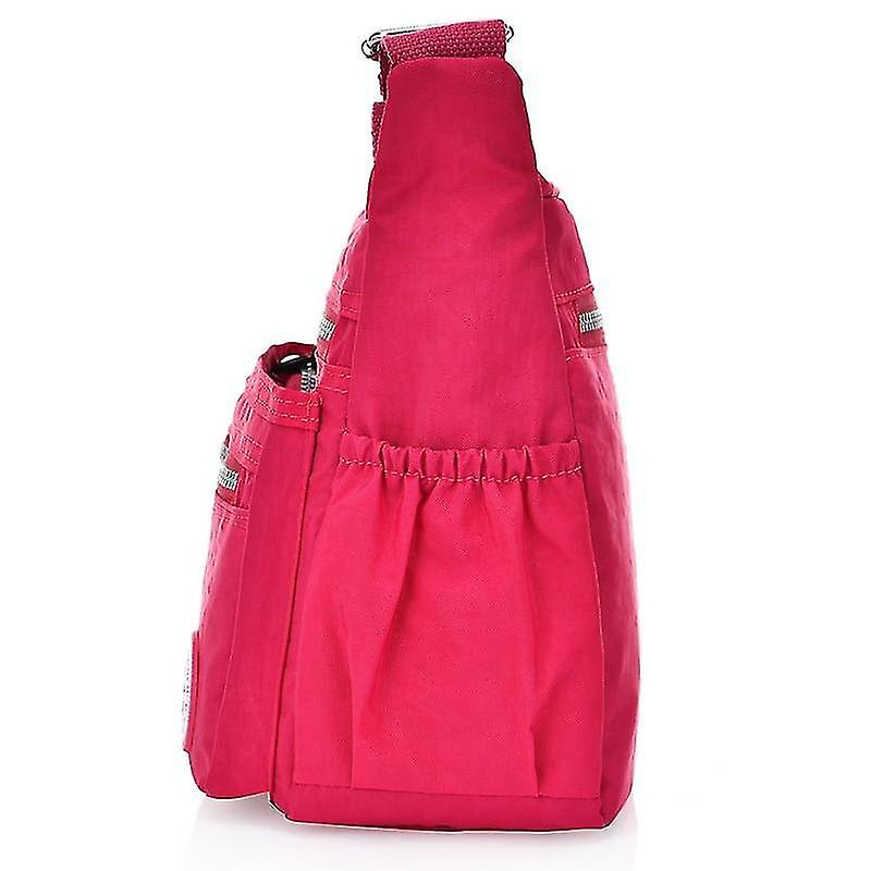 Foto 3 pulgar | Bolso De Mano Huoguo De Nailon Rojo Rosa Para Mujer  22 Cm X 24 Cm X 11 Cm - Venta Internacional.