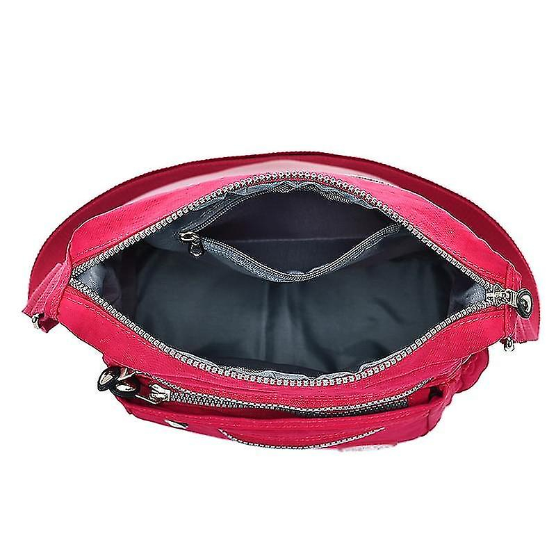 Foto 4 pulgar | Bolso De Mano Huoguo De Nailon Rojo Rosa Para Mujer  22 Cm X 24 Cm X 11 Cm - Venta Internacional.