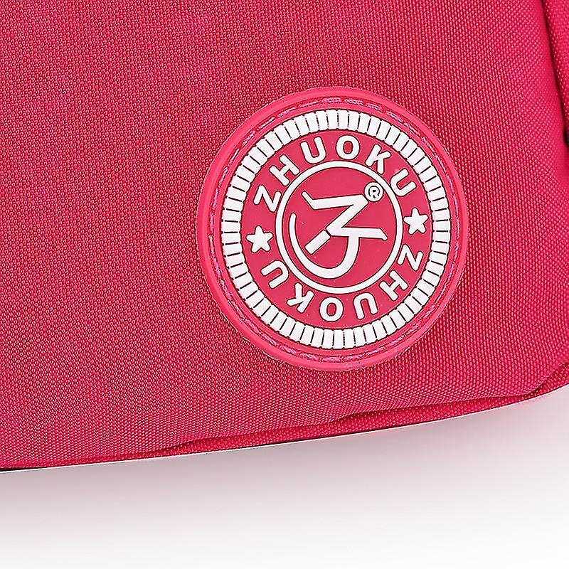 Foto 5 pulgar | Bolso De Mano Huoguo De Nailon Rojo Rosa Para Mujer  22 Cm X 24 Cm X 11 Cm - Venta Internacional.