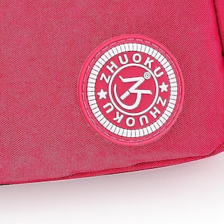 Foto 4 | Bolso De Mano Huoguo De Nailon Rojo Rosa Para Mujer 22 Cm X 24 Cm X 11 Cm - Venta Internacional.