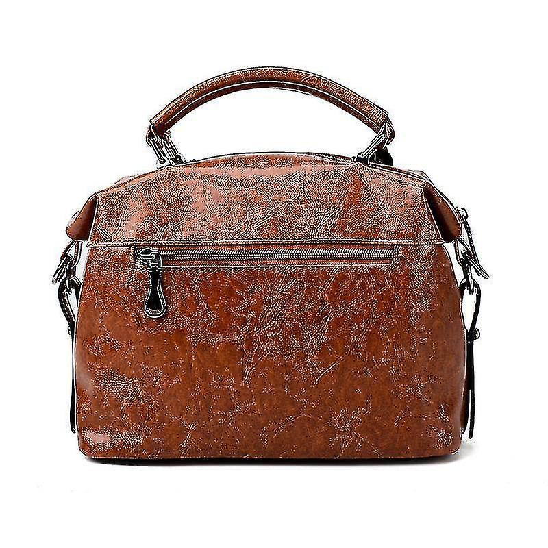 Foto 3 | Bolso De Mano Huoguo De Cuero Encerado Para Viajar  Color Azul Real - Venta Internacional.