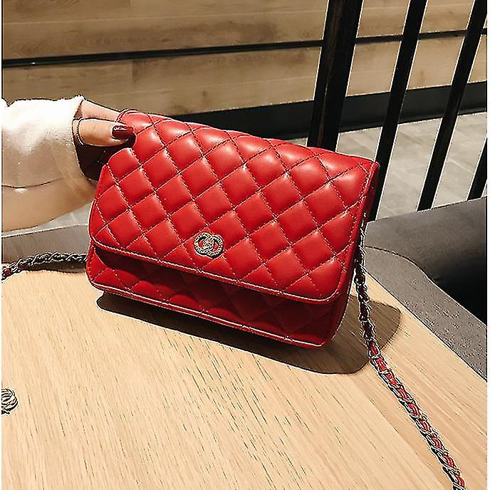 Foto 4 pulgar | Bandolera Huoguo De Piel Para Mujer  Bandolera  Color Rojo - Venta Internacional.