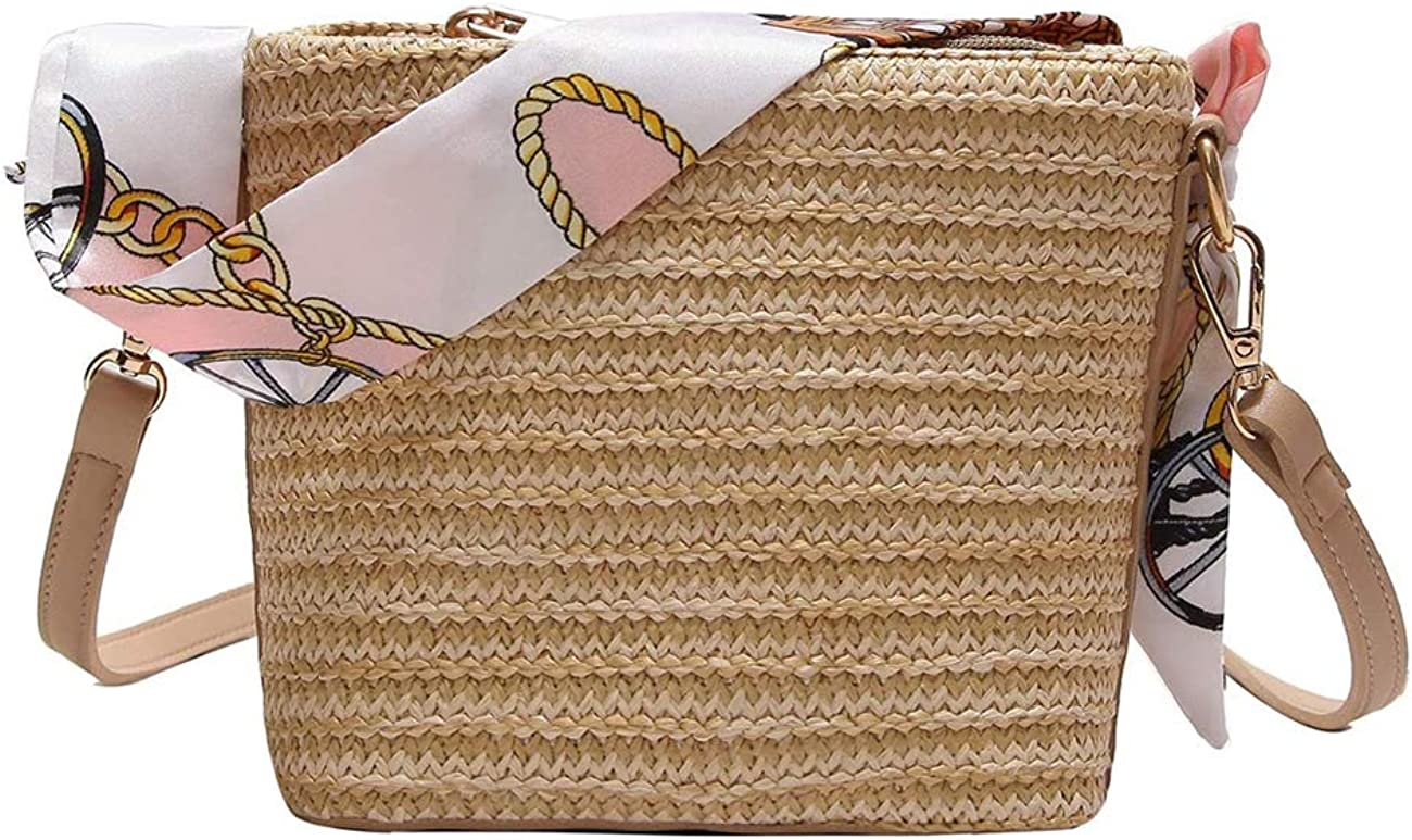 Foto 2 pulgar | Bolso Huoguo  Bufanda Vintage De Paja Tejida Para Mujer - Venta Internacional.