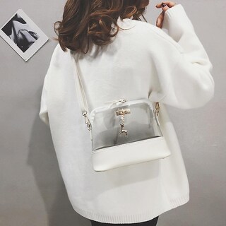 Foto 2 | Bandolera Huoguo Con Forma De Concha Transparente Con Colgante De Color Cervatillo - Venta Internacional.