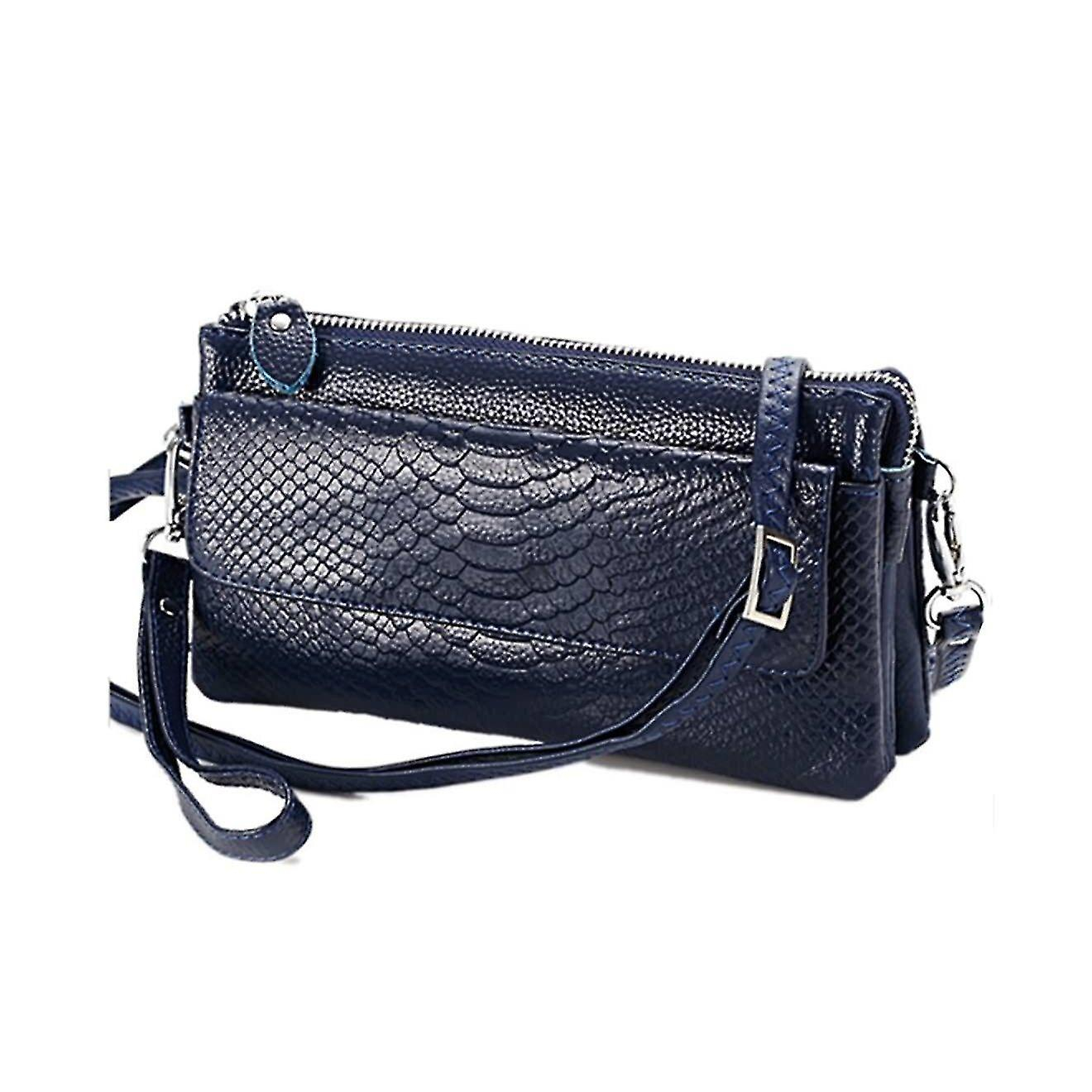 Foto 2 pulgar | Bolso De Mano Huoguo Para Mujer Elegante De Piel Sintética Con Escamas De Pescado  Azul Oscuro - Venta Internacional.