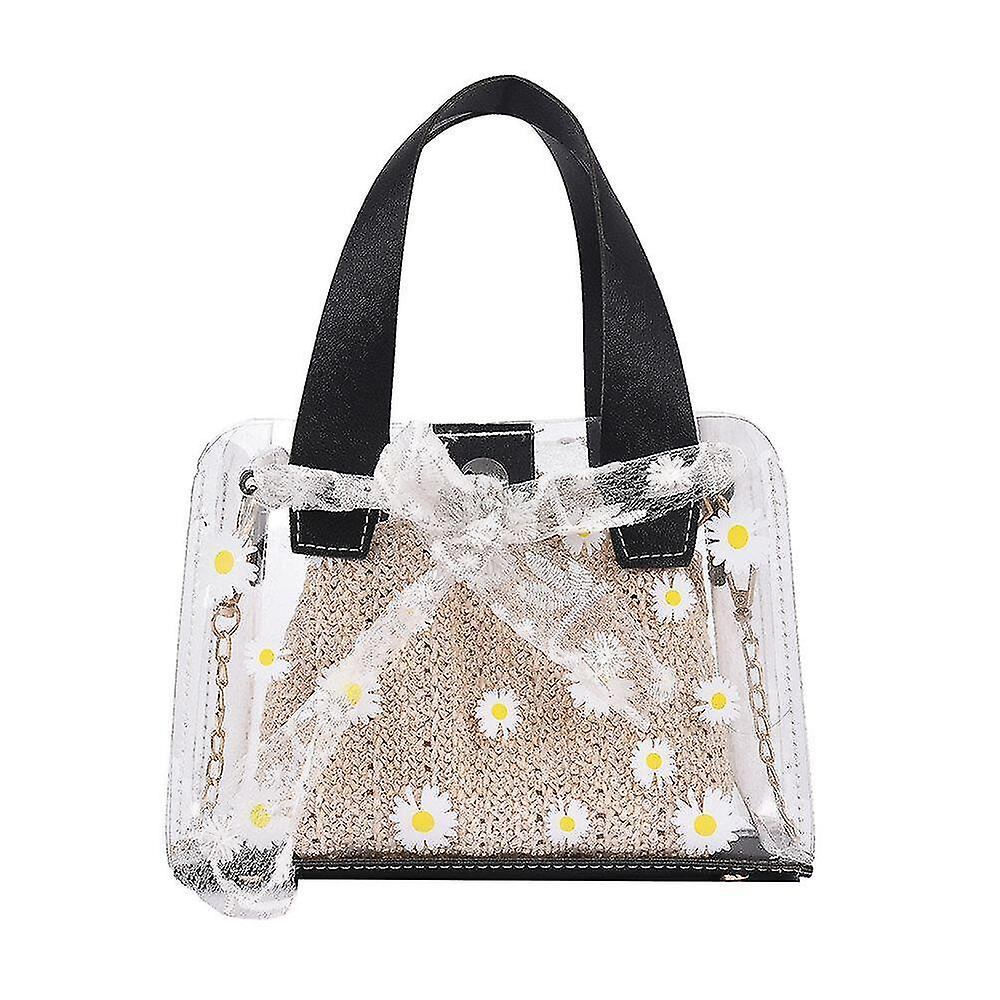Foto 2 pulgar | Bolso Huoguo Bandolera De Pvc Transparente Con Estampado Floral - Venta Internacional.