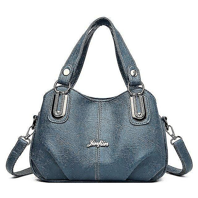 Foto 1 | Bolso De Mano Huoguo Bandolera De Piel Suave Lady Light Blue - Venta Internacional.
