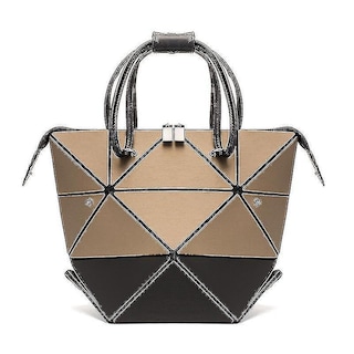 Foto 2 | Bolso Huoguo De Cuero Pu Rómbico Geométrico Para Mujer - Venta Internacional.