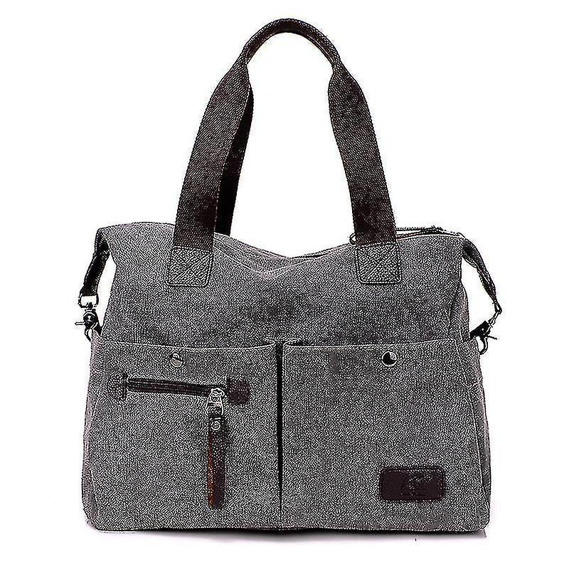 Foto 3 pulgar | Bolso De Hombro Huoguo De Lona Para Mujer  Color Caqui  40 X 32 X 16 Cm - Venta Internacional.