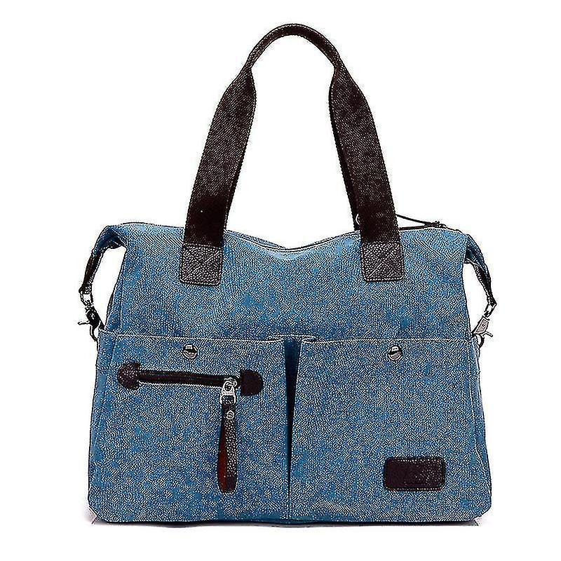 Foto 4 pulgar | Bolso De Hombro Huoguo De Lona Para Mujer  Color Caqui  40 X 32 X 16 Cm - Venta Internacional.