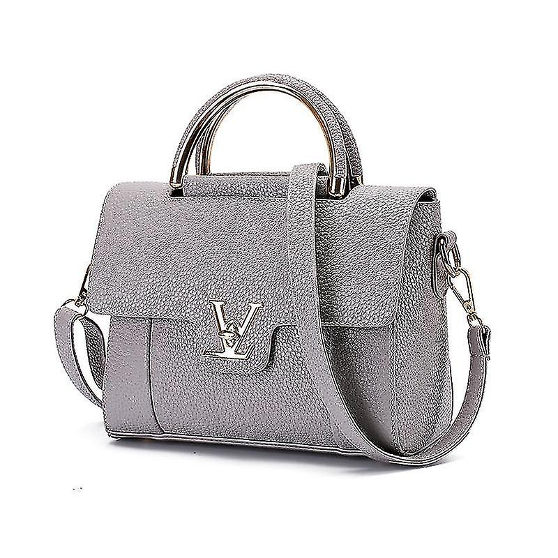 Foto 2 pulgar | Bolso De Mano Huoguo Bolso De Mano De Piel De Lujo Para Mujer Gris Claro - Venta Internacional.
