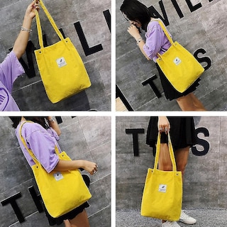 Foto 4 | Bolsos De Mano Huoguo Bandolera De Pana Para Mujer 2 Unidades - Venta Internacional.