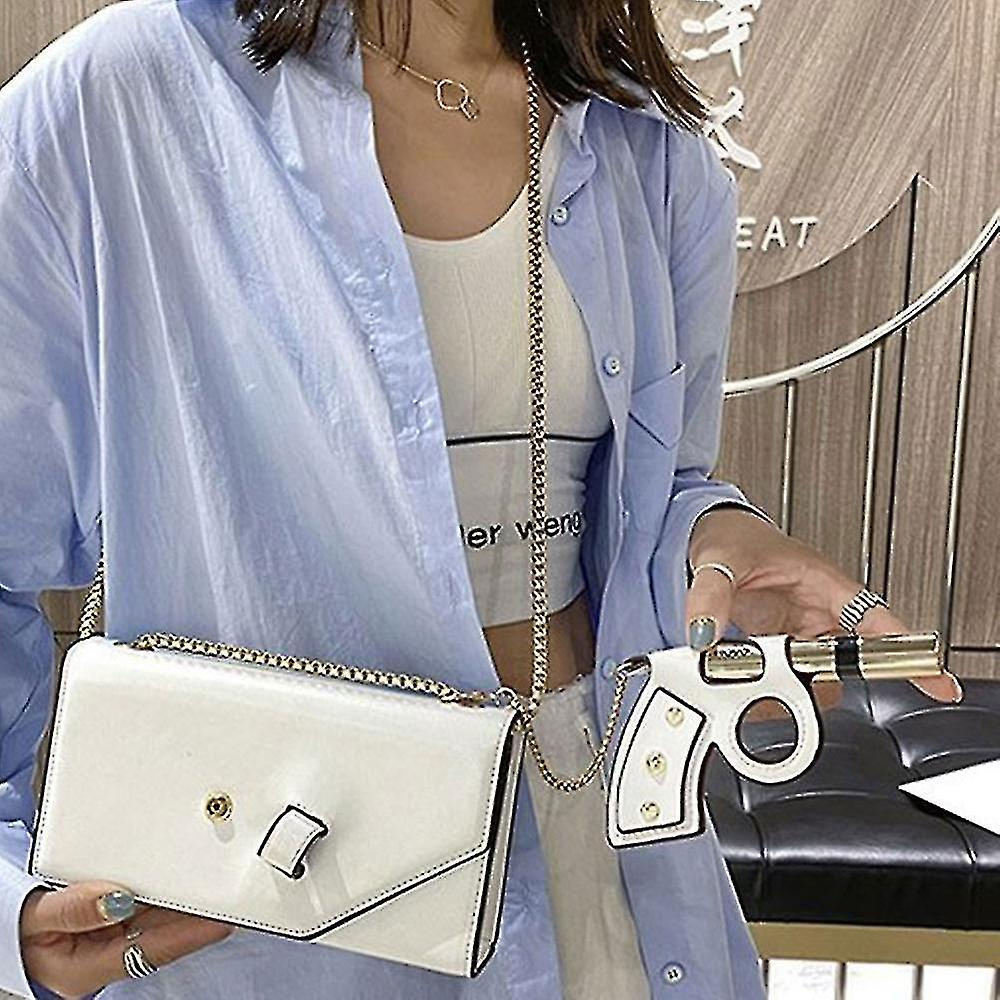 Foto 2 | Bolso Huoguo Small Square White Para Mujer - Venta Internacional.