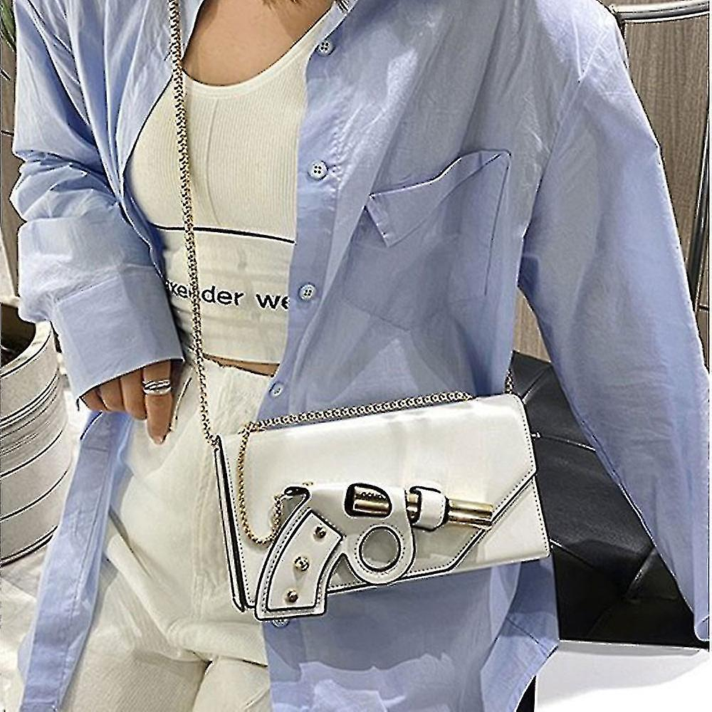 Foto 4 | Bolso Huoguo Small Square White Para Mujer - Venta Internacional.